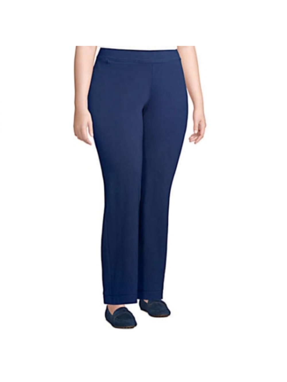 Lands End Starfish Refine Pants True Navy Straight Leg Women’s Plus Size 1X NWOT